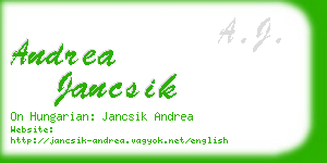 andrea jancsik business card